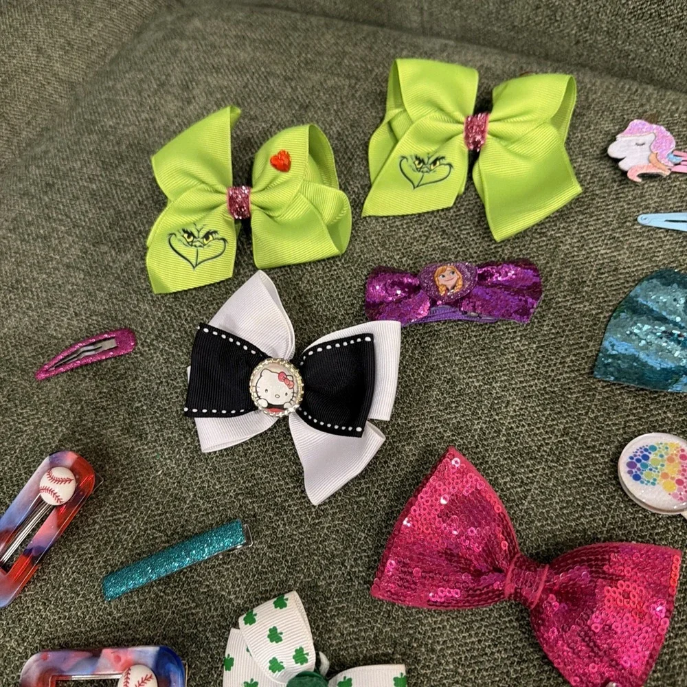 Girls Hair Bows And Barrett‎ Lot